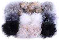 fashionable jinsey faux fox fur fluffy pompom ball: ideal for hat shoes scarves bag charms logo