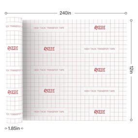 img 3 attached to 🔒 RIZEE Strong Grip Transfer Tape 12x120 Inches with Alignment Grid - Ideal for Heavy-duty Adhesive Vinyl, including Glitter and Brushed Vinyl for Decals, Signs, Windows, and Stickers