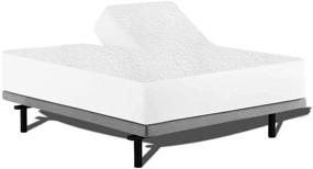 img 4 attached to 🛏️ Waterproof Terry Cotton Split Head Mattress Protector - Elastic Fitted Sheet Style for Adjustable Beds or Half Split Bed (King-34 Split - White Solid)