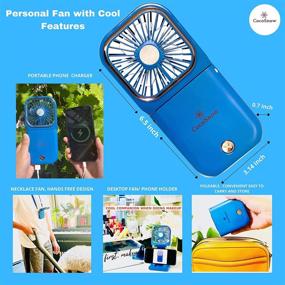 img 3 attached to CocoSnow Portable Handheld Rechargeable Travel Blue