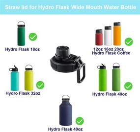 img 2 attached to W&R Spout Lid for Hydro Flask Wide Mouth Sport Water Bottles: The Ultimate Chug Lid Replacement Cap