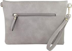 img 2 attached to Stylish Fold Over Envelope Wristlet Crossbody: Women's Handbags, Wallets & Wristlets for Chic Accents
