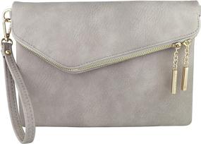 img 3 attached to Stylish Fold Over Envelope Wristlet Crossbody: Women's Handbags, Wallets & Wristlets for Chic Accents