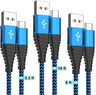 кабель【3pack 3 3 10фт】usb зарядное устройство aioneus плетеный логотип