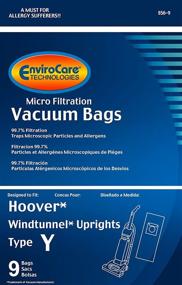 img 1 attached to 🧹 Hoover Windtunnel Upright Type Y Vacuum Cleaner Dust Bags - 9 Pack EnviroCare Replacement Micro Filtration