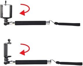 img 1 attached to 📸 Apexel Extendable Self-portrait Monopod: Ultimate Convenience with Universal Clicker and Remote Control Shutter Cable for Android Phone – Black