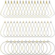 120pcs gold/white k beading hoop earrings: ideal for diy craft & jewelry making supplies logo