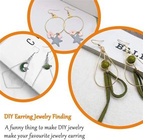 img 2 attached to 120Pcs Gold/White K Beading Hoop Earrings: Ideal for DIY Craft & Jewelry Making Supplies