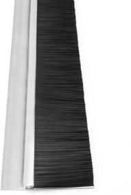 img 2 attached to 🚪 Premium h-Shape Aluminum Alloy Door Brush Bottom Sweep with 2-inch Black Nylon Brush - 1000mm x 78mm