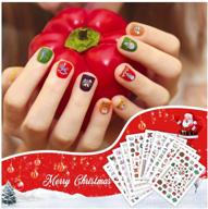 450pcs leesgel christmas nail stickers - santa, snowman, elk and more! perfect stocking stuffers for women and kids - christmas nail decals charms logo