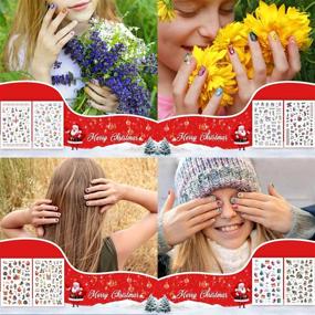 img 1 attached to 450pcs Leesgel Christmas Nail Stickers - Santa, Snowman, Elk and More! Perfect Stocking Stuffers for Women and Kids - Christmas Nail Decals Charms