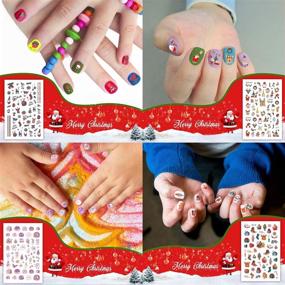 img 2 attached to 450pcs Leesgel Christmas Nail Stickers - Santa, Snowman, Elk and More! Perfect Stocking Stuffers for Women and Kids - Christmas Nail Decals Charms
