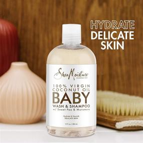 img 1 attached to 👶 SheaMoisture Baby Wash and Shampoo: 100% Virgin Coconut Oil, 13 Fl Oz - Gentle Care for Babies