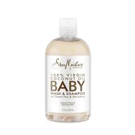 👶 sheamoisture baby wash and shampoo: 100% virgin coconut oil, 13 fl oz - gentle care for babies logo