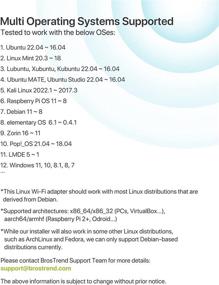 img 2 attached to 🔌 BrosTrend Linux USB WiFi Adapter 1200Mbps: Ultimate Performance for Ubuntu, Mint, Kali, Debian, Kubuntu, Mate, Zorin, PureOS, Raspberry Pi 2+, Windows 11 - Dual Band USB3.0 Wireless Wi-Fi 5GHz/867Mbps + 2.4GHz/300Mbps