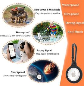 img 2 attached to Airtag Keychain Holder: Waterproof Case with Key Ring & Clip, Ideal for Apple AirTags, Dog Collars & Key Finder Accessories