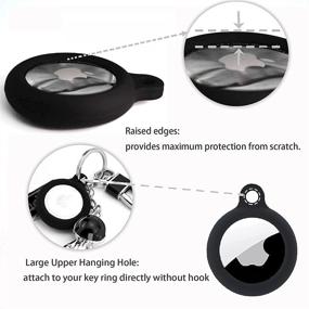 img 1 attached to Airtag Keychain Holder: Waterproof Case with Key Ring & Clip, Ideal for Apple AirTags, Dog Collars & Key Finder Accessories