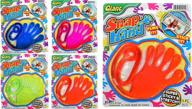 ja-ru jumbo giant sticky hand stretchy snap toys (pack of 4) - fun party favors, birthday toy supplies, pinata filler, bulk toys & more! logo