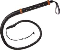 🔥 szco supplies expertly crafted 3.25-feet black leather whip logo