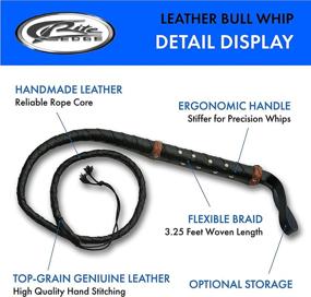 img 1 attached to 🔥 SZCO Supplies Expertly Crafted 3.25-Feet Black Leather Whip