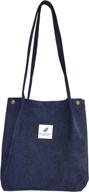 wisexplorer corduroy washable ecofriendly shopping women's handbags & wallets and totes logo