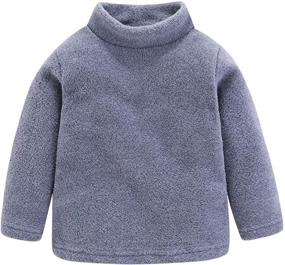 img 4 attached to 👕 Mud Kingdom Kids Fleece Shirts: Warm and Cozy High Collar Soft Tops for Boys and Girls