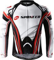 🚴 sponeed men's long sleeve bicycle shirts - full zipper winter cycling gear with breathable biker jerseys logo