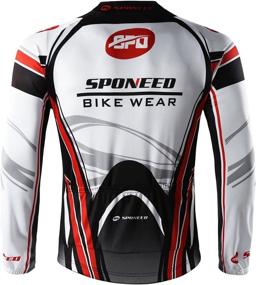 img 3 attached to 🚴 Sponeed Men's Long Sleeve Bicycle Shirts - Full Zipper Winter Cycling Gear with Breathable Biker Jerseys