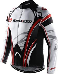 img 2 attached to 🚴 Sponeed Men's Long Sleeve Bicycle Shirts - Full Zipper Winter Cycling Gear with Breathable Biker Jerseys