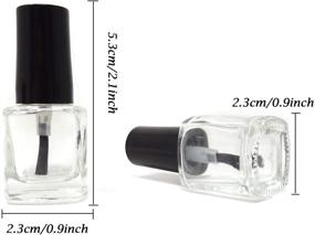 img 3 attached to Удобные бутылочки для лака для ногтей GlassHonbay 6PCS 5ml с кисточкой для DIY Nail Art