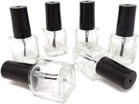 img 4 attached to Удобные бутылочки для лака для ногтей GlassHonbay 6PCS 5ml с кисточкой для DIY Nail Art