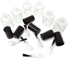 img 1 attached to Удобные бутылочки для лака для ногтей GlassHonbay 6PCS 5ml с кисточкой для DIY Nail Art