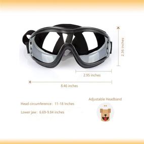 img 1 attached to 🐶 Protective Dog Sunglasses: NVTED Dog Goggles for Medium/Large Dogs - UV, Wind, Dust & Fog Protection with Adjustable Strap