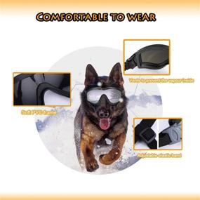 img 3 attached to 🐶 Protective Dog Sunglasses: NVTED Dog Goggles for Medium/Large Dogs - UV, Wind, Dust & Fog Protection with Adjustable Strap