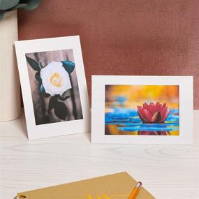 img 3 attached to 🖼️ Versatile 50 Pack White Paper Picture Frames: DIY, Hanging, Classrooms - 4x6 Photo Cardboard Easels