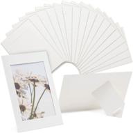 🖼️ versatile 50 pack white paper picture frames: diy, hanging, classrooms - 4x6 photo cardboard easels логотип