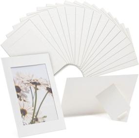 img 4 attached to 🖼️ Versatile 50 Pack White Paper Picture Frames: DIY, Hanging, Classrooms - 4x6 Photo Cardboard Easels