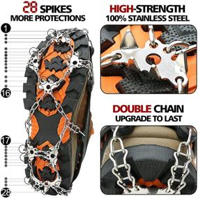 img 3 attached to 🥾 Hiking Boot Crampons with Ice Snow Spike Cleats for Enhanced Traction - Microspikes for Walking, Climbing and Stainless Shoe Grips