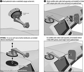 img 3 attached to 🚗 ARKON Windshield Dashboard Sticky Suction Car Mount: The Perfect Mount for XM and Sirius Satellite Radios Single T and AMPS