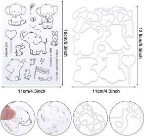 img 3 attached to 🐘 Шаблон штампа 3D для металлической вырубки для альбома скрапбукинга: вырубки слонов с штампом-печатью слонов - набор для ручной гравировки и вырубки для цветов, листьев, конвертов, упаковочной бумаги и оформления открыток.