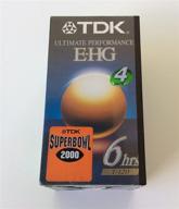 top-notch performance: tdk t-120 e-hg ultimate performance vhs tapes (4 pack) logo