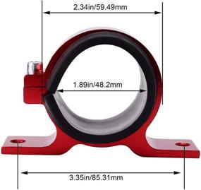 img 3 attached to EVIL ENERGY 50mm Car Oil/Fuel/Gas Pump Mounting Bracket: Red Single Filter Clamp Cradle