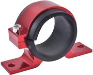 evil energy 50mm car oil/fuel/gas pump mounting bracket: red single filter clamp cradle logo