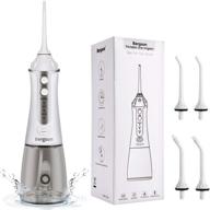 💦 professional cordless water teeth cleaner: portable rechargeable dental oral irrigator for home and travel | ipx7 waterproof, cleanable water tank | fresh breath logo