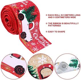 img 2 attached to Christmas Ribbons Wrapping Wreaths Decoration Gift Wrapping Supplies