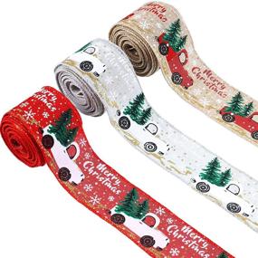 img 4 attached to Christmas Ribbons Wrapping Wreaths Decoration Gift Wrapping Supplies