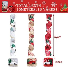img 3 attached to Christmas Ribbons Wrapping Wreaths Decoration Gift Wrapping Supplies