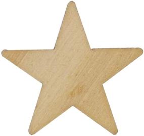 img 2 attached to 🌟 Enhance Your DIY Craft Projects with Bright Creations 100-Pack of Unfinished Wood Star Cutout Pieces - 1 Inch Size