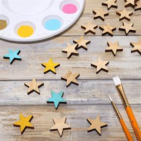 img 3 attached to 🌟 Enhance Your DIY Craft Projects with Bright Creations 100-Pack of Unfinished Wood Star Cutout Pieces - 1 Inch Size