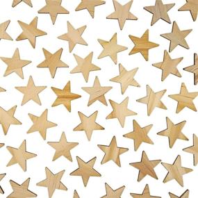 img 1 attached to 🌟 Enhance Your DIY Craft Projects with Bright Creations 100-Pack of Unfinished Wood Star Cutout Pieces - 1 Inch Size
